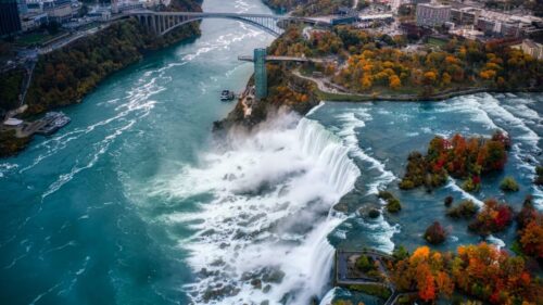 Dans quel État des États-Unis d'Amérique se trouve la ville de Niagara Falls pour observer les chutes du Niagara ? Niagara Falls