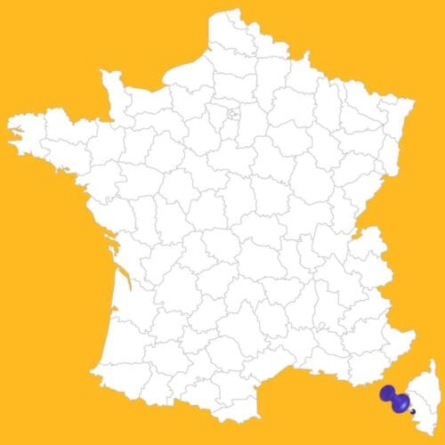 A quelle ville correspond le point sur la carte de France ? 