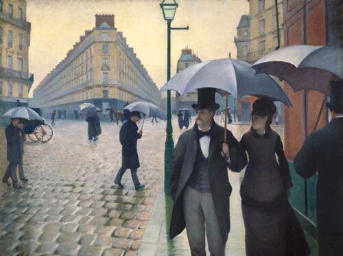 Qui est le peintre de ce célèbre tableau nommé “Rue de Paris, jour de pluie” ?