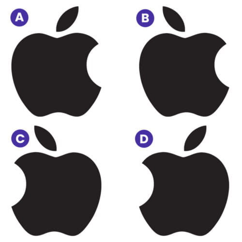 Lequel de ces 4 logos est celui d’Apple ? 