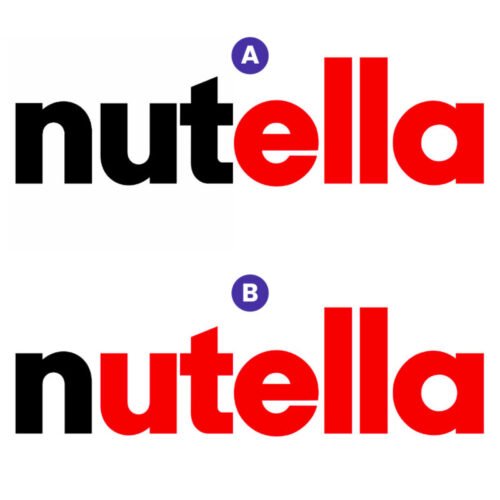 Lequel de ces 2 logos est celui de la pâte à tartiner Nutella ?