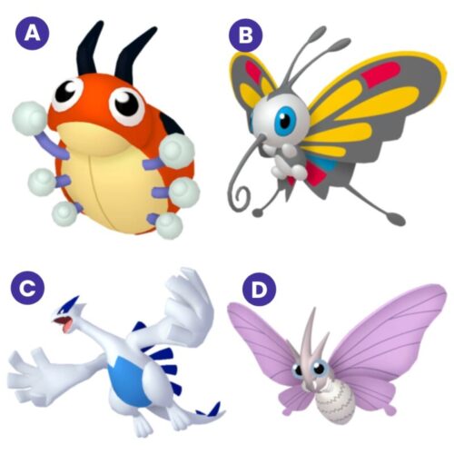 Lequel de ces Pokémons n’est pas de type vol ?