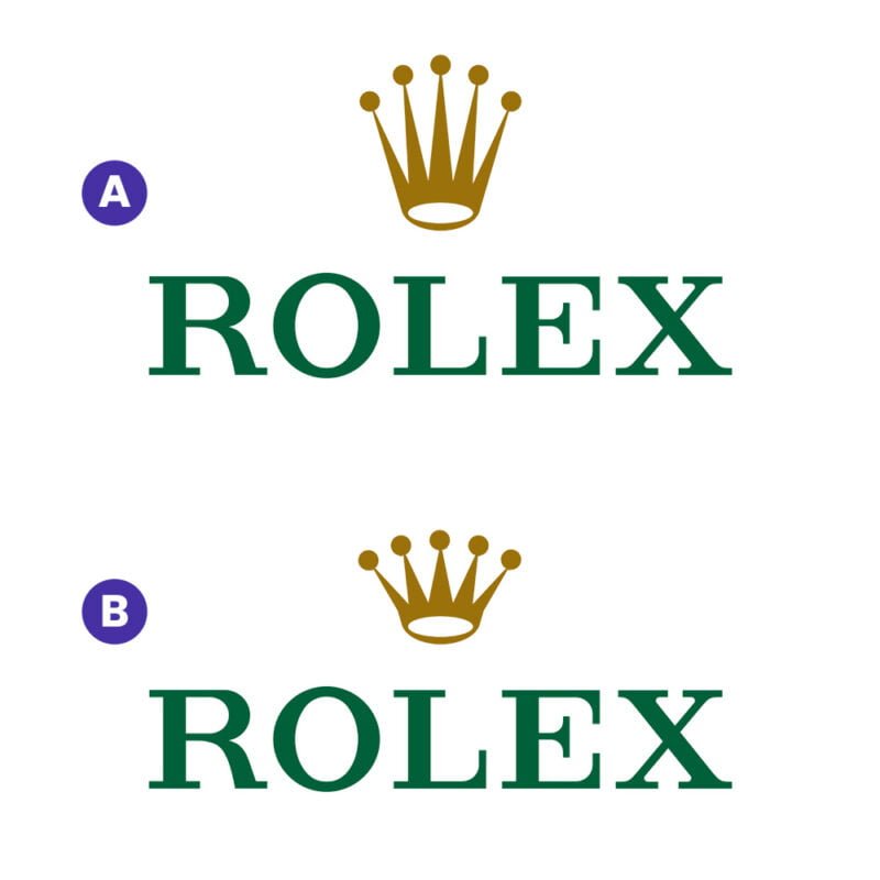Quel est le logo de la marque de montres Rolex ? 