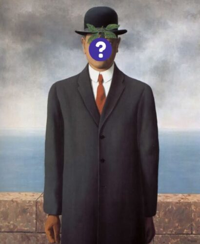 De quelle couleur est la pomme dans le célèbre tableau “Le Fils de l’homme” de Magritte ?