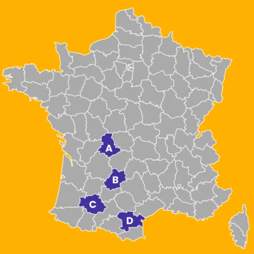 Où situez-vous le département de l’Aude (11) ? 