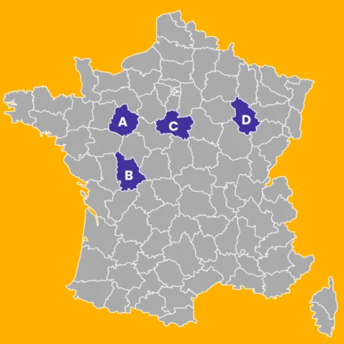 Où situez-vous le département de la Sarthe (72) ? 