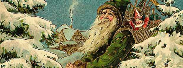 Avant d’être vêtu de rouge, de quelle couleur était autrefois représenté le père Noël ? 