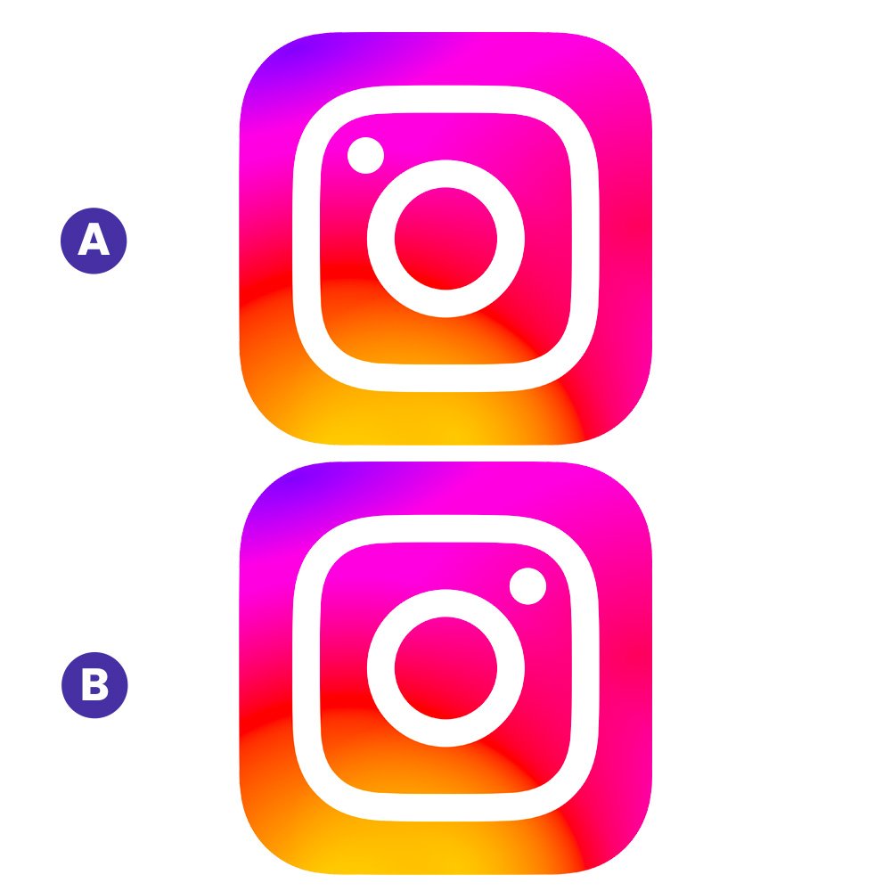 Quel est le bon logo du réseau social Instagram ? 