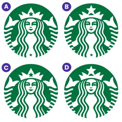 Quel est le bon logo de la chaîne de café Starbucks ? 