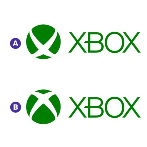 Quel est le bon logo de la console de jeux XBOX ? 