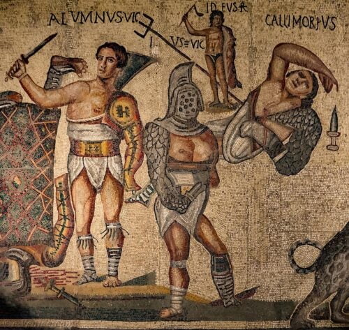 A Rome, quel légume d'hiver était utilisé pour fabriquer la couronne du vainqueur lors des combats de gladiateurs ? 