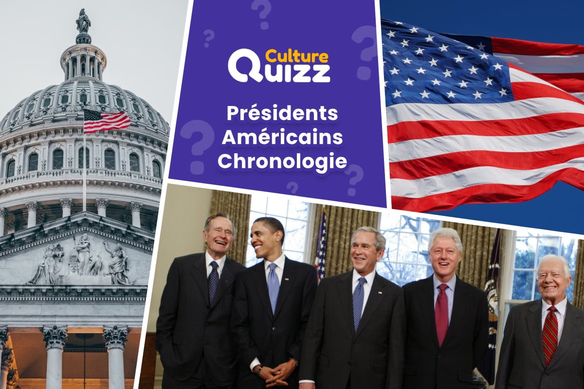 Quiz - Classez les Présidents américains par chronologie - Ordonnez les présidents des USA selon leur mandat - Quiz histoire