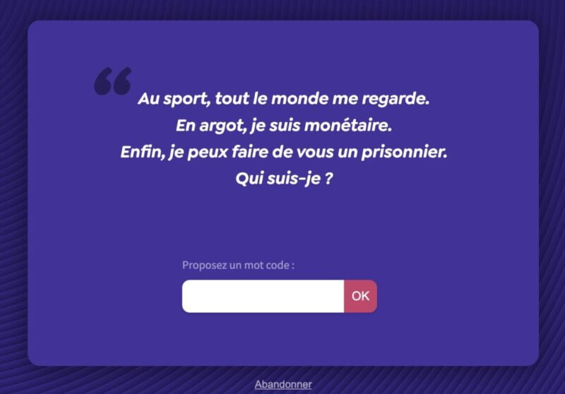 Les énigmes débarquent sur Culture Quizz