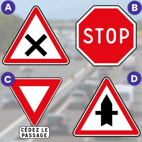Si vous êtes conducteur, quel panneau n’indique pas un cédez-le-passage pour vous ? 