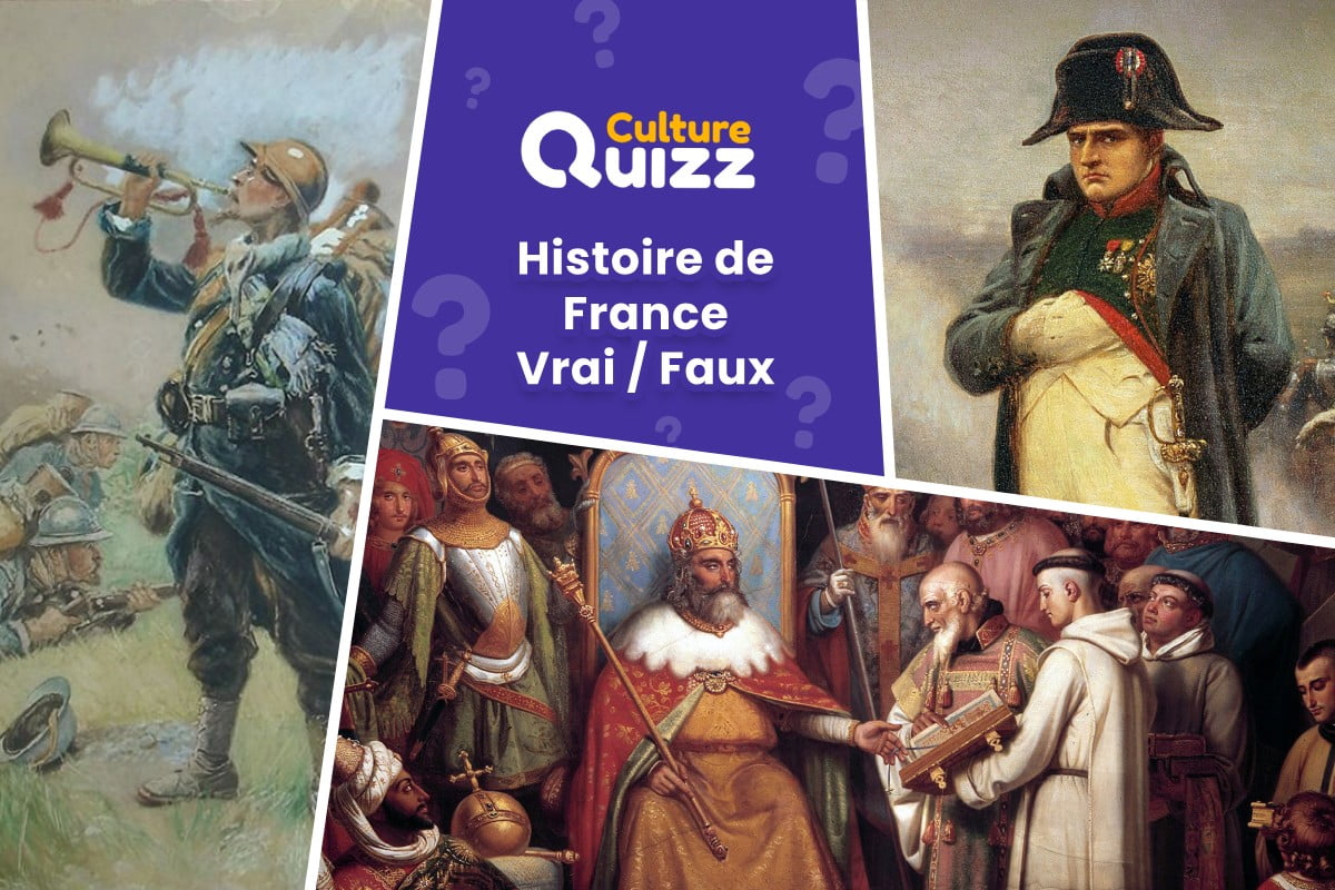 Quiz Histoire de France : Vrai ou Faux #2 - Quiz Histoire de France - Vrai ou Faux - Testez vos connaissances
