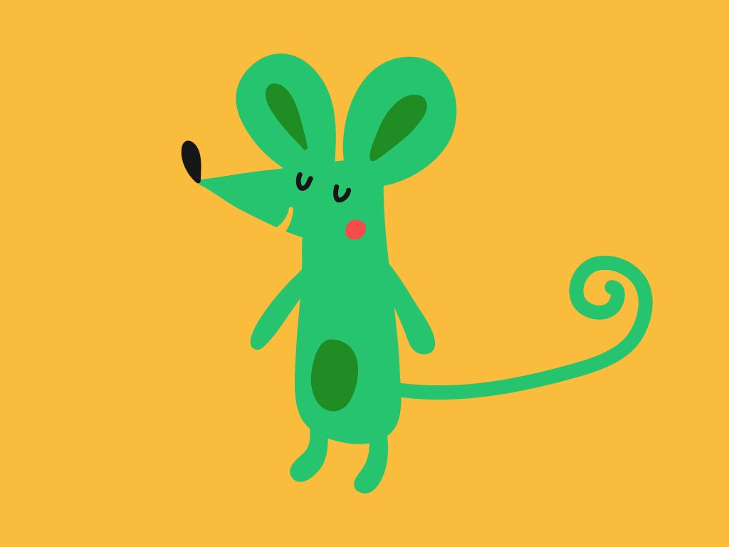 Dans la comptine “Une souris verte”, comment se transforme la souris une fois trempée dans l’huile et dans l’eau ? 
