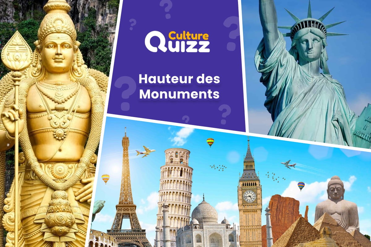 Quiz - Classez les monuments du monde selon la hauteur - Connaissez-vous la hauteur des monuments du monde ? Liste à classer - Quiz Géographie