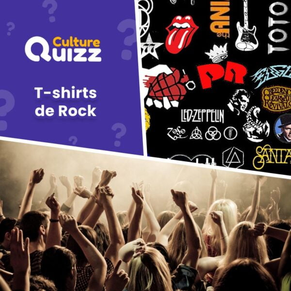 Identifiez de célèbres groupes de rock grâce à des t-shirts aux logos et dessins iconiques