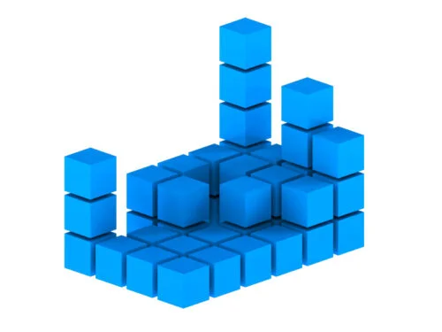 Quel est le nombre total de cubes dans cette structure de cubes empilés ? 