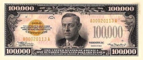 Billet de 100 000 $