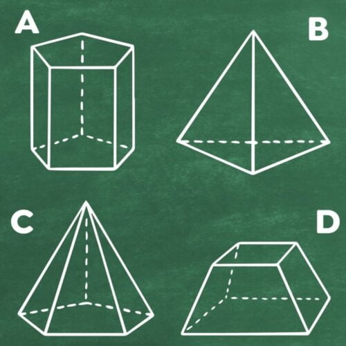 Laquelle de ces formes géométriques est un prisme droit ? 