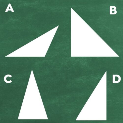 Lequel de ces triangles est un triangle aigu ? Quel triangle est aigu ?