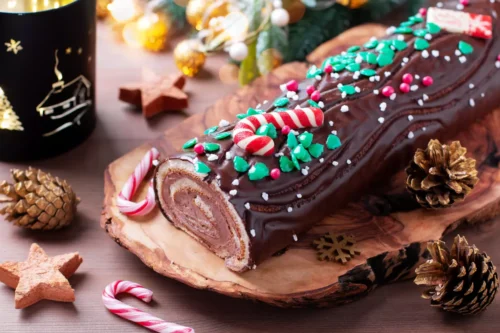 La tradition de la bûche de Noël en dessert de Noël n'existe qu'en France. Vrai ou faux ? Buche de Noël