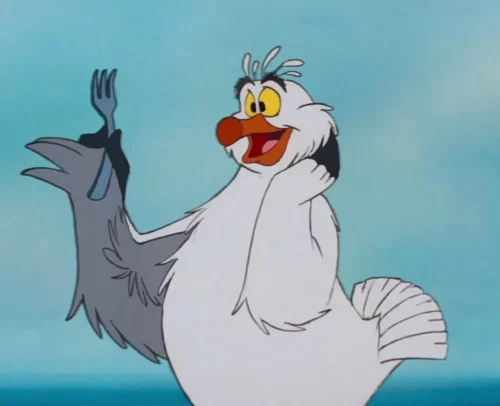 Dans le dessin animé Disney La petite sirène, qui est l’oiseau à qui Ariel demande des explications sur les objets humains qu’elle trouve ? 