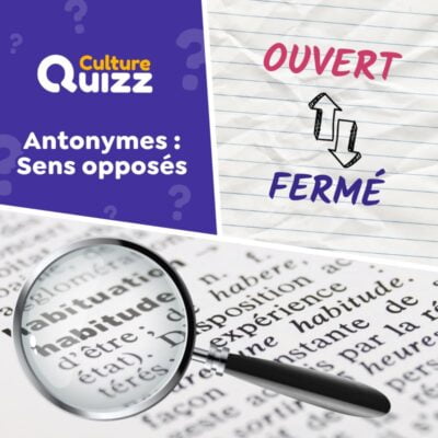 Quiz langue française : trouvez les antonymes - mots sens contraires