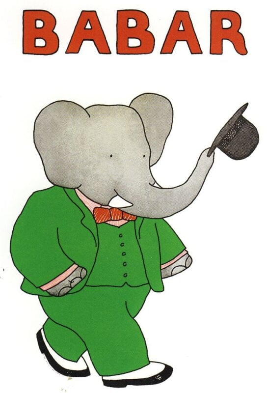 Quel accessoire rouge est porté par l'éléphant Babar, le personnage de la littérature jeunesse ? Babar