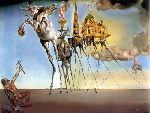 De qui, cette toile signée Salvador Dalí, montre-t-elle les tentations ? 