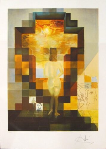 Quel personnage célèbre est représenté sur cette œuvre de Salvador Dalí ? tableau salvador Dali