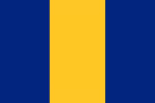 Que doit-on ajouter à ce drapeau pour obtenir celui de la Barbade ? 