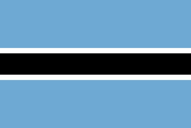 Quelle est la capitale du Botswana ? Drapeau Botswana