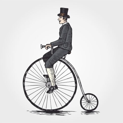 Quel prénom féminin portait ce modèle de vélo appelé “grand-bi” en français et créé par James Starley en 1871 ? 