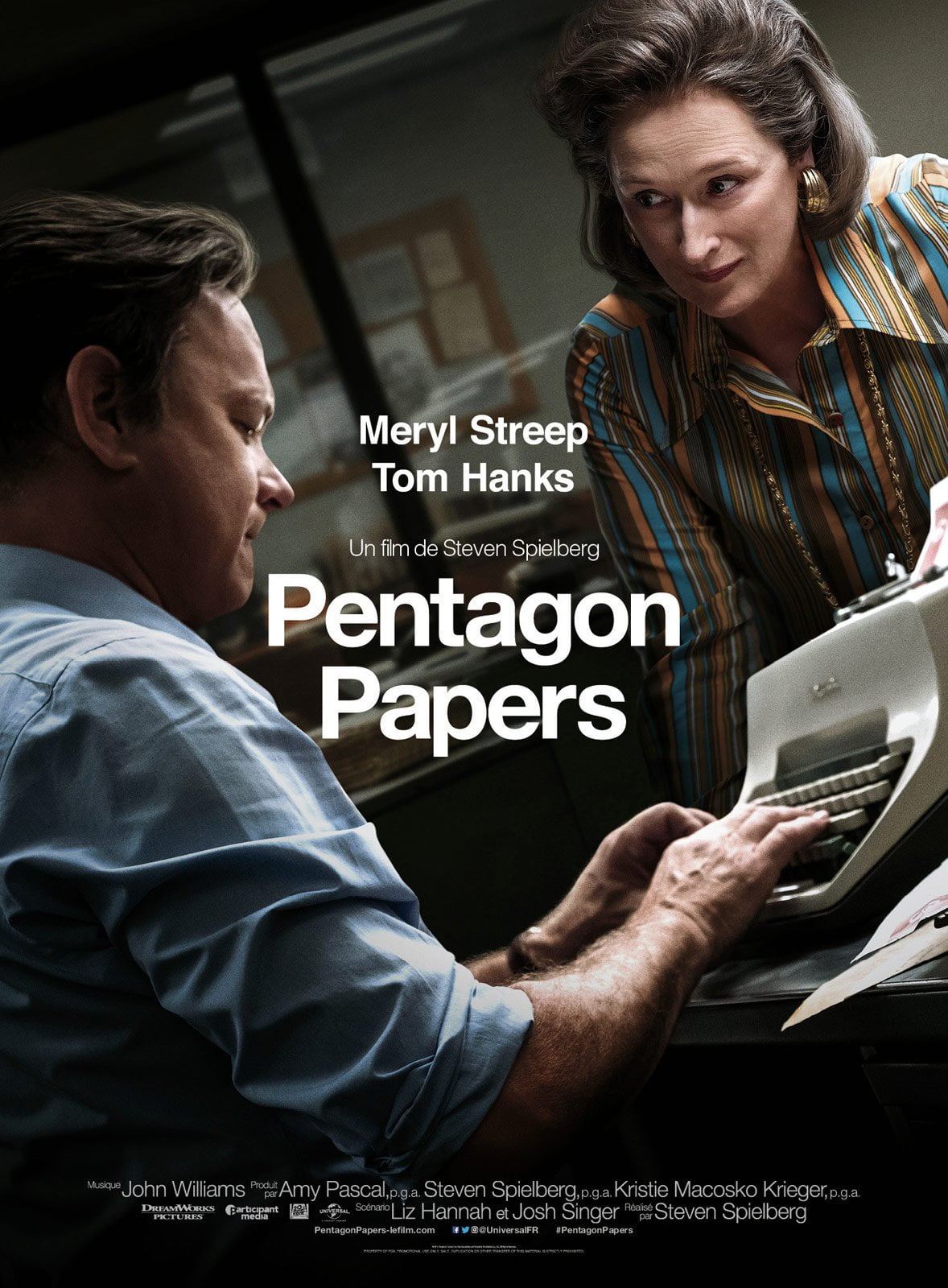 Dans quel film historique réalisé par Steven Spielberg, Meryl Streep tient-elle le rôle principal ? 