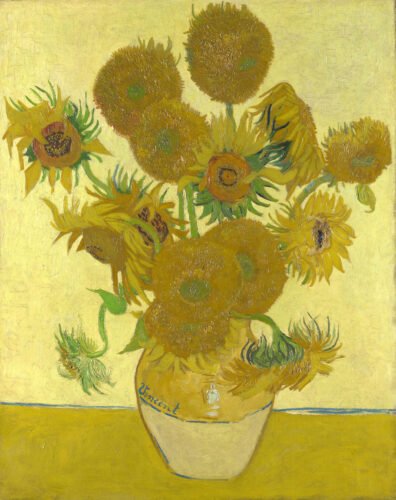 Quel peintre a réalisé la toile presque entièrement jaune nommée « les Tournesols » ? 