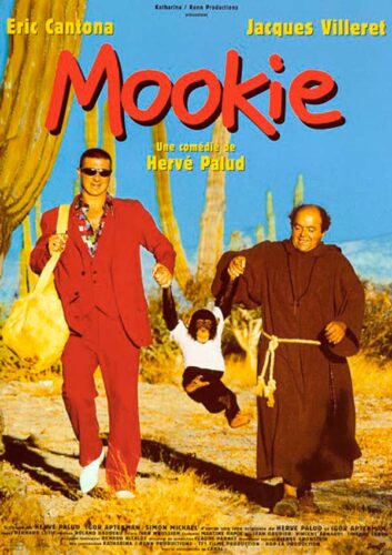 Quelle est la particularité de la femelle chimpanzé dans le film “Mookie” (1998), avec Eric Cantona et Jacques Villeret ? 