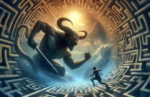 D’après la mythologie grecque, sur quelle île un labyrinthe aurait été construit pour y enfermer le Minotaure ? 