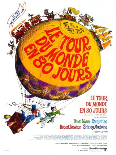 Dans le “Le Tour du monde en quatre-vingts jours” de Jules Verne, les personnages évoluent principalement dans une montgolfière. Vrai ou faux ? 