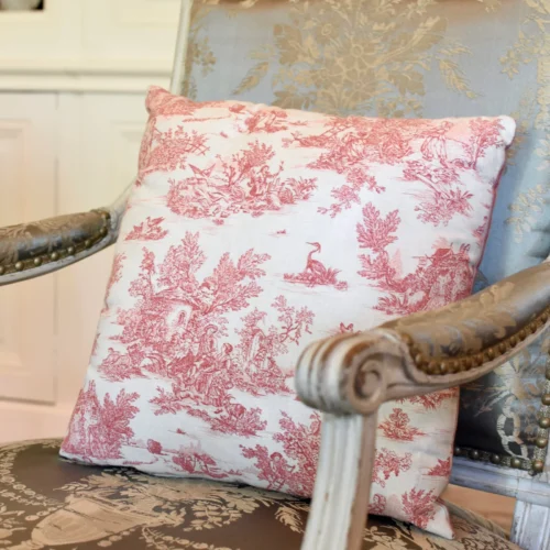 Quel est le nom donné à ce type de tissu sur le coussin ? 