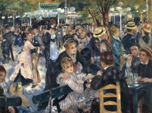 Quel peintre est l'auteur de cette toile de 1876 Bal Moulin de la Galette ? 