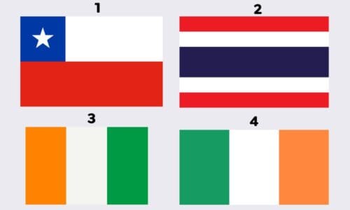 Quels sont les pays associés à ces 4 drapeaux dans le bon l'ordre ? 