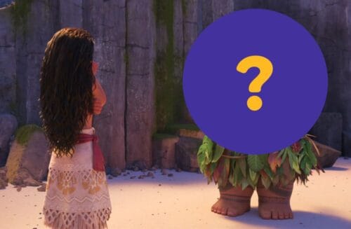 Dans cette scène du film Vaiana, en quel animal Maui est-il métamorphosé ? 
