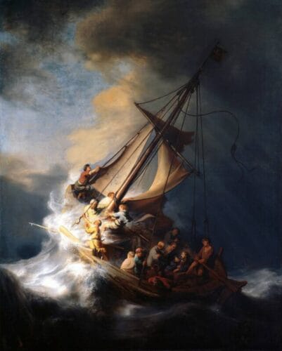 Qui est le peintre de la toile Le Christ dans la Tempête sur la Mer de Galilée ? 