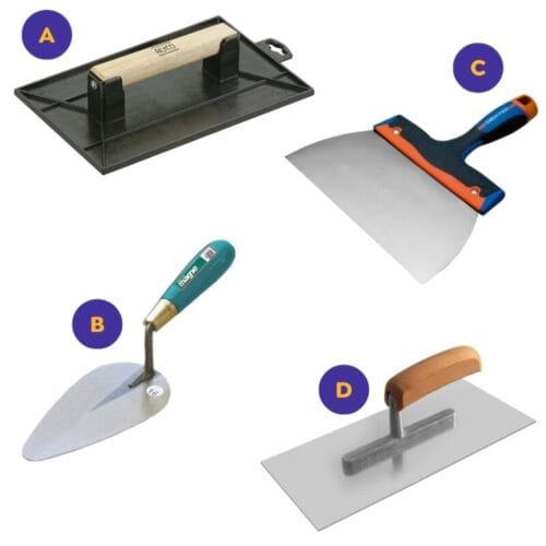 Lequel de ces outils de bricolage est nommé une taloche ? 