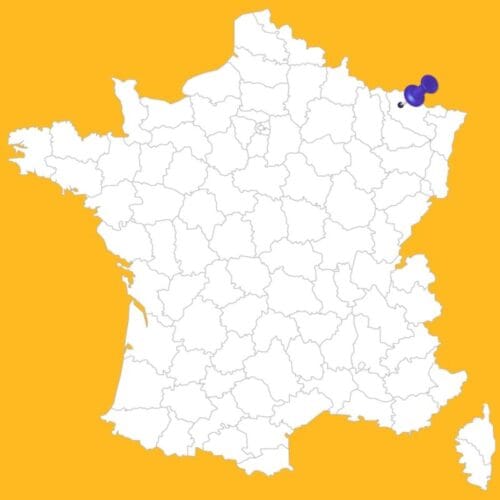 Quelle ville est située à cet endroit de la carte de France ? 