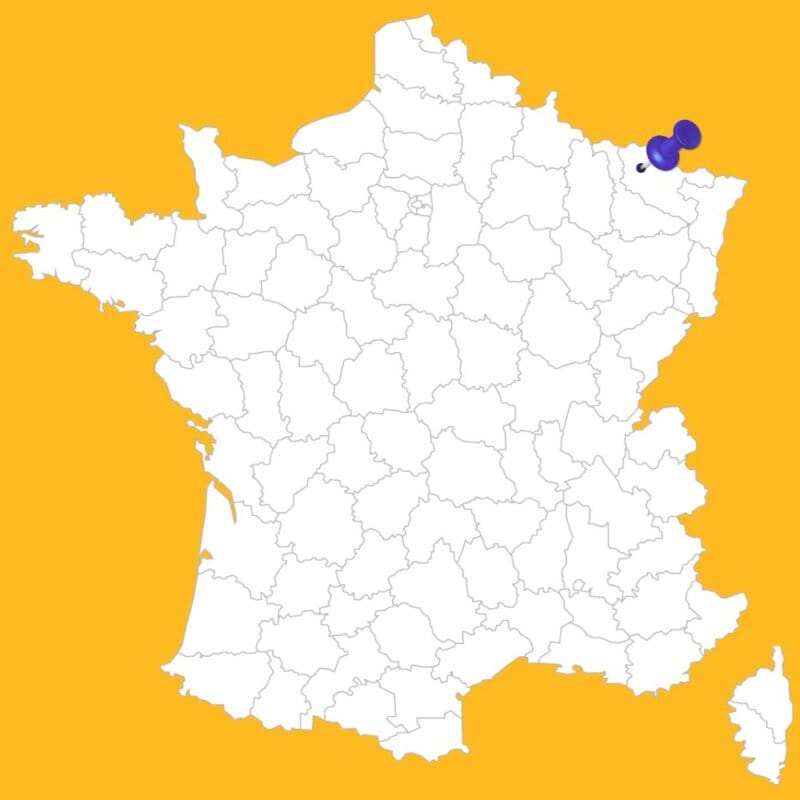 Quelle ville est située à cet endroit de la carte de France ? 