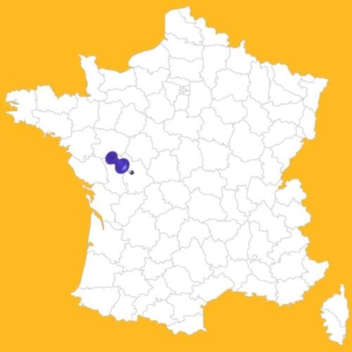 Quelle ville est située à cet endroit de la carte de France ? 