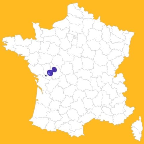 Quelle ville est associée au point sur la carte de France ? 